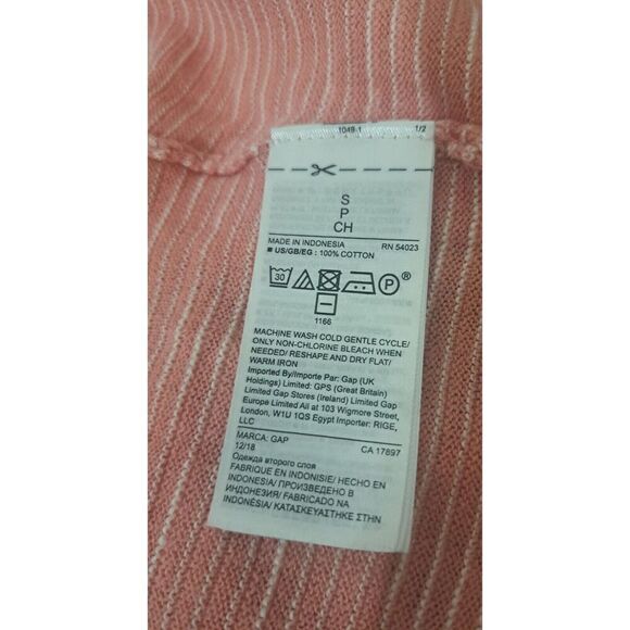 GAP Sweater Womens Small Cardigan BLUSH PINK ANY SEASON LONG COTTON open Front - Picture 6 of 7